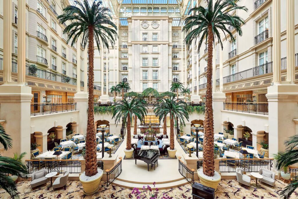 The atrium at The Landmark Hotel.