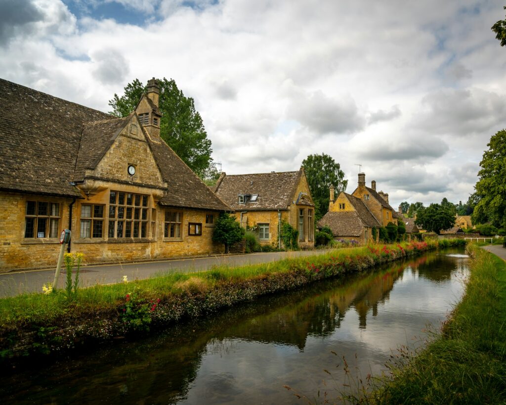 A pretty and historic street in The Cotswolds.